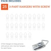 image:imagePHS Metal Picture Hangers DRing for 11 Profile Aluminum Frame 24 Pack  3 part metal picture hangers fits 11 profile aluminum frames picture framing hardware 15 by 05 inch