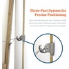 image:imagePHS Monkey Hangers Holds 33 lb 4 Pack for French Gallery Rods  Adjustable clamping hooks fits 4 mm square gallery rods compatible with french gallery hanging systems