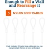 image:imagePHS Nylon Hanging Cables 72 in Holds 25 lb 5 Pack  Clear 2 mm loopend nylon cables compatible with picture rail systems ideal for gallery wall displays5