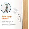 image:imagePHS Picture Hanging Hooks Holds 30 lb 100 Pack with Nails for Frames  Heavy duty nickel wall hangers picture hanging hardware for frames mirrors canvas amp artwork100 lb 25Pack