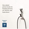 image:imagePHS Picture Hanging Hooks Holds 30 lb 100 Pack with Nails for Frames  Heavy duty nickel wall hangers picture hanging hardware for frames mirrors canvas amp artwork30 lb 100pack