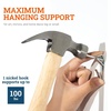 image:imagePHS Picture Hanging Hooks Holds 30 lb 100 Pack with Nails for Frames  Heavy duty nickel wall hangers picture hanging hardware for frames mirrors canvas amp artwork100 lb 25Pack