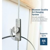 image:imagePHS Picture Rail Hooks Holds 44 lb 10 Pack for Nylon Cords  Adjustable sidescrew Jhooks for gallery rails amp picture hanging systems fits 152 mm nylon cords amp steel cables