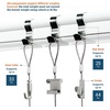 image:imagePHS Picture Rail Hooks and Wire Set Holds 25 lb 5 Pack  Brass molding hooks with stainless steel hanging cable compatible with picture rail systems damagefree art display5 Pack
