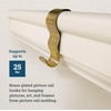 image:imagePHS Polychromatic Picture Rail Hooks Holds 25 lb 25 Pack  Brass molding hooks fits ogee picture rail molding art hanging systems gallery hanging system amp kids artwork display25 Pack