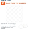 image:imagePHS Round Rubber Bumper Pads 123 in 16 Pack Clear for Glass Tables  Selfadhesive antislip pads thin rubber spacers noscratch protection for glass tabletops cutting boards amp furniture16 Pack