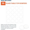 image:imagePHS Round Rubber Bumper Pads 123 in 16 Pack Clear for Glass Tables  Selfadhesive antislip pads thin rubber spacers noscratch protection for glass tabletops cutting boards amp furniture96 Pack