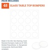 image:imagePHS Round Rubber Bumper Pads 123 in 16 Pack Clear for Glass Tables  Selfadhesive antislip pads thin rubber spacers noscratch protection for glass tabletops cutting boards amp furniture48 Pack