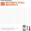 image:imagePHS Security Picture Hanging Brackets 100 Pack with Screws amp Anchors  Antitheft wall support brackets for 11 metal amp wood frames secure art displays in hotels amp public spaces