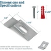 image:imagePHS Security Picture Hanging Brackets 100 Pack with Screws amp Anchors  Antitheft wall support brackets for 11 metal amp wood frames secure art displays in hotels amp public spaces