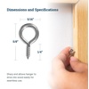 image:imagePHS Small Screw Eyes 58 in Short Shank 200 Pack for Frames  Zincplated screw eyes sharp point for wood 2145 size eye hooks for picture wire crafts amp woodwork1000 Pack