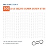 image:imagePHS Small Screw Eyes 58 in Short Shank 200 Pack for Frames  Zincplated screw eyes sharp point for wood 2145 size eye hooks for picture wire crafts amp woodwork200 Pack