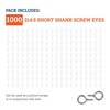 image:imagePHS Small Screw Eyes 58 in Short Shank 200 Pack for Frames  Zincplated screw eyes sharp point for wood 2145 size eye hooks for picture wire crafts amp woodwork1000 Pack