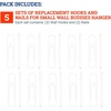image:imagePHS Small Wall Buddies Picture Hangers Holds 30 lb 5 Pack with Nails  Picture hanging kit includes replacement hooks amp nails holds 60 lb large frames amp mirrors for drywall plaster wood walls