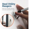 image:imagePHS Steel Utility Hanger Holds 30 lb 20 Pack with Screws  Heavyduty wall hooks zincplated finish includes anchors amp screws for frames mirrors amp wall decors20