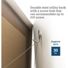 image:imagePHS Steel Utility Hanger Holds 30 lb 20 Pack with Screws  Heavyduty wall hooks zincplated finish includes anchors amp screws for frames mirrors amp wall decors20