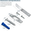 image:imagePHS T Lock Security Picture Hangers 5 Pack with Wrench for Cleats  Antitheft frame locks fits wood frame cleats tamperresistant security hardware5 Pack