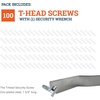 image:imagePHS TScrew Anti Theft Picture Hangers 100 Pack with T Wrench  Anti theft picture hanging hardware for artwork and frames locking hardware with t wrench for museums hotels and galleries100 Pack
