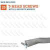 image:imagePHS TScrew Anti Theft Picture Hangers 100 Pack with T Wrench  Anti theft picture hanging hardware for artwork and frames locking hardware with t wrench for museums hotels and galleries25 Pack