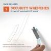 image:imagePHS TScrew Security T Wrench 2 Pack Tool for Installing T Screws  Lock t wrench set for anti theft picture hangers short and long reach that installs and removes Thead screws