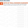 image:imagePHS Wall Buddies Picture Hangers Holds 60 lb 5 Pack with Nails amp Screws  Selfleveling sawtooth mounting brackets for flush mount on wood picture frames holds 30 lb
