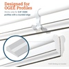 image:imagePHS White Picture Rail Hooks 12 Pack for Rail Molding No Wall Damage  Steel rail molding hooks white finish for picture rail molding gallery hanging system no nail holes12 Pack