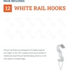 image:imagePHS White Picture Rail Hooks 12 Pack for Rail Molding No Wall Damage  Steel rail molding hooks white finish for picture rail molding gallery hanging system no nail holes12 Pack