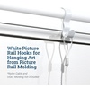 image:imagePHS White Picture Rail Hooks 12 Pack for Rail Molding No Wall Damage  Steel rail molding hooks white finish for picture rail molding gallery hanging system no nail holes12 Pack