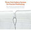image:imagePHS White Picture Rail Hooks Holds 8 lb 10 Pack  Sclip design fits ogee picture rail molding compatible with rail hanging systems for frames photos amp artwork25