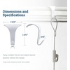 image:imagePHS White Picture Rail Hooks Holds 8 lb 10 Pack  Sclip design fits ogee picture rail molding compatible with rail hanging systems for frames photos amp artwork25