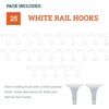 image:imagePHS White Picture Rail Hooks Holds 8 lb 10 Pack  Sclip design fits ogee picture rail molding compatible with rail hanging systems for frames photos amp artwork25