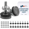 image:imageCloverdale Furniture Levelers Holds 400 lb 8 Pack 1420 Leveling Feet  Adjustable furniture feet 1420 thread with felt base holds 400 lb for tables chairs cabinets beds on uneven floors16 Pack