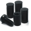image:imagePHS Black Sign Standoffs 13 mm x 19 mm 4 Pack for Acrylic amp Glass Panels  Aluminum flattop mounts fits 8 mm panels floating display for signs posters amp frameless art