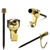 image:imagePHS Brass Picture Hooks Holds 10 lb 25 Pack with Nails for Drywall  Light duty picture and frame hangers holds up to 10 lb brass plated pinsized holes for drywall and plaster