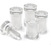 image:imagePHS Clear Acrylic Sign Standoffs 13 mm x 19 mm 4 Pack for 5 mm Panels  Wallmount standoff spacers floating display effect includes screws amp anchors for signs posters amp art19mm x 25mm  4 Pack