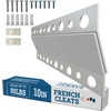 image:imagePHS French Cleat Hanger 10 in Holds 50 lbs 2 Pack  Heavy duty aluminum Zclips mirror brackets for wall mount whiteboards headboards silver finish30 Pack