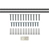 image:imagePHS Heavy Duty French Cleat Hanger 30 in Holds 250 lb  Aluminum z clips mirror hanging kit includes screws anchors amp bumpers for cabinets amp wall art
