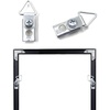 image:imagePHS Metal Picture Hangers DRing for 11 Profile Aluminum Frame 24 Pack  3 part metal picture hangers fits 11 profile aluminum frames picture framing hardware 15 by 05 inch