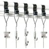 image:imagePHS Picture Rail Hooks and Wire Set Holds 25 lb 5 Pack  Brass molding hooks with stainless steel hanging cable compatible with picture rail systems damagefree art display5 Pack