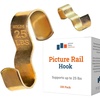 image:imagePHS Polychromatic Picture Rail Hooks Holds 25 lb 25 Pack  Brass molding hooks fits ogee picture rail molding art hanging systems gallery hanging system amp kids artwork display100 Pack