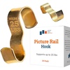 image:imagePHS Polychromatic Picture Rail Hooks Holds 25 lb 25 Pack  Brass molding hooks fits ogee picture rail molding art hanging systems gallery hanging system amp kids artwork display25 Pack