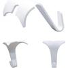 image:imagePHS White Picture Rail Hooks Holds 8 lb 10 Pack  Sclip design fits ogee picture rail molding compatible with rail hanging systems for frames photos amp artwork25