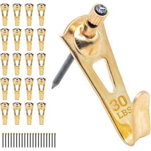 image:imagePHS 30 lb Plaster Wall Picture Hanging Hooks with Nails 25 Pack  Drywall hooks picture frame hangers painting hangers pinsized holes wall decors mirrors amp canvas art