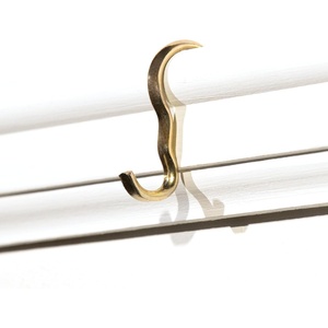image:imagePHS Brass Picture Rail Hooks Holds 25 lb 25 Pack  Molding hooks for picture rail hanging systems gallery rails dorm rooms amp art hanging25 Pack