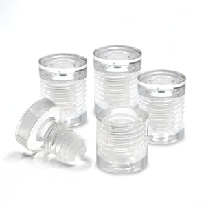 image:imagePHS Clear Acrylic Sign Standoffs 13 mm x 19 mm 4 Pack for 5 mm Panels  Wallmount standoff spacers floating display effect includes screws amp anchors for signs posters amp art13mm x 13mm  4 Pack