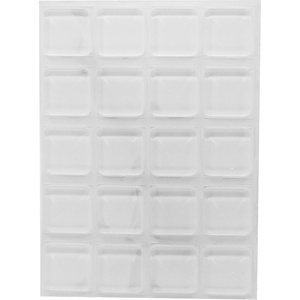 image:imagePHS Clear Rubber Bumpers 1 in Square 20 Pack  Selfadhesive rubber pads kitchen cabinet door bumpers drawer stops noise dampening glass amp frame backsClear