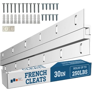 image:imagePHS French Cleat Hanger 30 in with Screws amp Anchors for Mirrors  Aluminum french cleat hanger z bar clip 30 inch includes anchors and bumpers for mirrors art cabinets 1 pack1