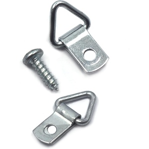 image:imagePHS Mini Triangle D Ring Picture Hangers 100 Pack with Screws Holds 5 lb  1hole triangle small d ring picture hangers pairs with picture wire for small wood frames or canvas art