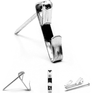 image:imagePHS Picture Hanging Hooks Holds 30 lb 100 Pack with Nails for Frames  Heavy duty nickel wall hangers picture hanging hardware for frames mirrors canvas amp artwork50 lb 1000Pack