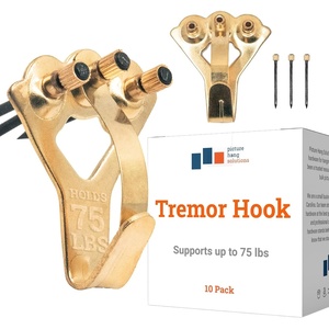 image:imagePHS Tremor Proof Heavy Duty Picture Hanging Hooks Holds lb 15 Pack  Earthquake proof heavy duty picture hanging hooks holds up to 75 lb of mirrors and wall art for drywall and plaster walls10